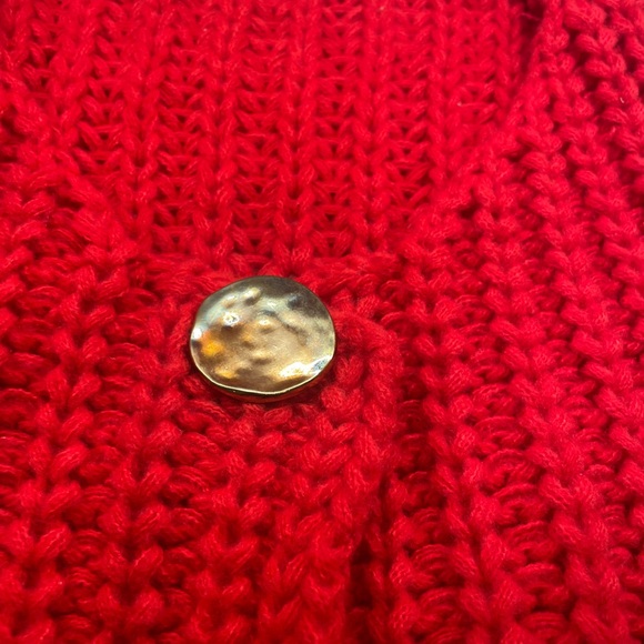 Vibrant Red V-Neck Sweater Vest - Picture 4 of 5